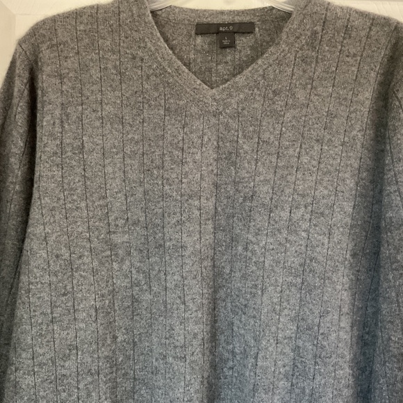 Men’s Apt 9 V-neck Cashmere Sweater, Large - Picture 3 of 5